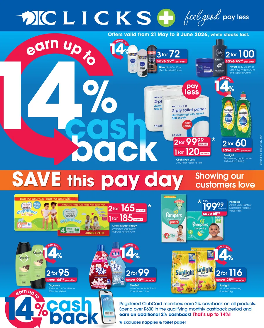 Clicks : Save This Pay Day (21 May - 08 June 2026)