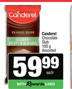 Canderel Chocolate Slab Assorted-100g Each