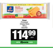 Clover Processed Cheese Slices Assorted-950g Each