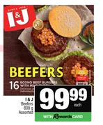 I & J Beefers Assorted-800g Each