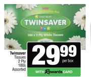 Twinsaver Tissue 2 Ply Assorted-180s Per Box