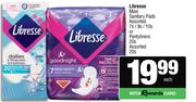 Libresse Maxi Sanitary Pads Assorted 7s/9s/10s/ Or Pantyliners 20s Pack-Each