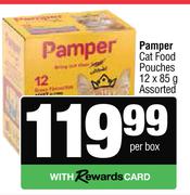 Pamper Cat Food Pouches Assorted-12 x 85g Per Box