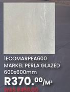 1Ecomarpea 600 Markel Perla Glazed 600 x 600mm-Per M²