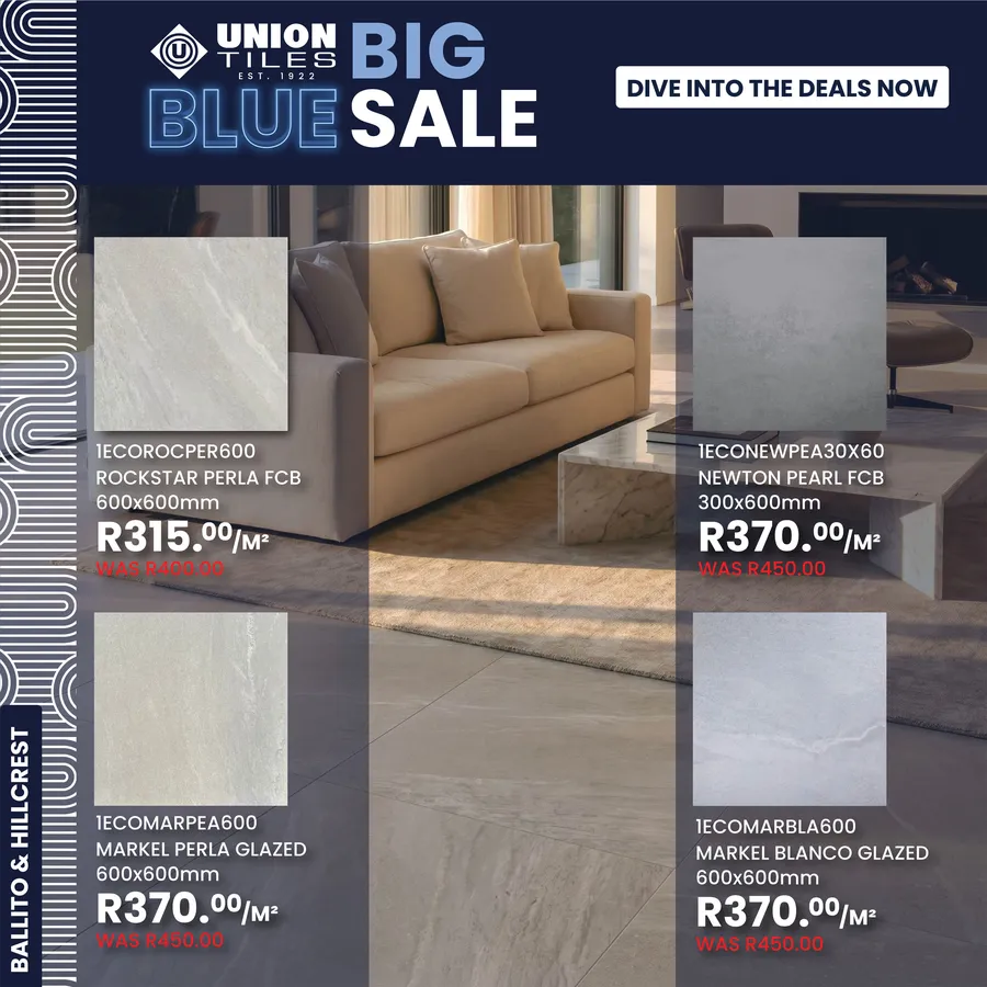 Union Tiles : Big Blue Sale (26 May - 07 June 2026)
