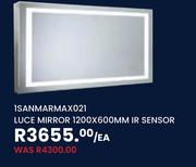 1SANMARMAX021 Luce Mirror 1200 x 600mm IR Sensor-Each