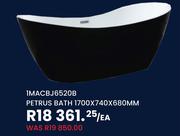 1MACBJ6520B Petrus Bath 1700 x 740 x 680mm-Each
