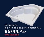 1BETRIOBATH R10 1500 Corner bath 1500 x 1500mm-Each