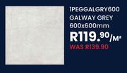 Galway Grey 600 x 600mm 1PEGGALGRY600-Per Sqm