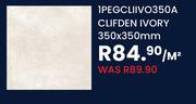 Clifden Ivory 350 x 350mm 1PEGCLIVO350A-Per Sqm