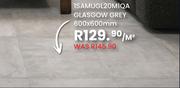 Glasgow Grey 600 x 600mm 1SAMUGL20M1QA-Per Sqm