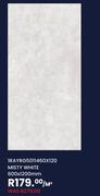 Misty White 600 x 1200mm 1RAYRG5011460X120-Per Sqm