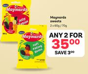 Maynards Sweets-For Any 2 x 60g/70g