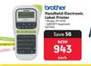 Brother Handheld Electronic Label Printer PT-H110 327140