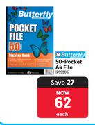 Butterfly 50 Pocket A4 File 255305