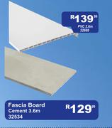 Fascia Board (Cement) 3.6m 32534