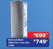 Diamond Mesh 1800 x 75 x 1.7mm-25m 31685