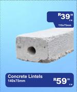 Concrete Lintels 140 x 75mm-Per M