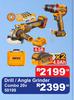 Ingco Drill/Angle Grinder Combo 20V 50199
