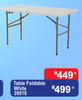Table Foldable White 39910