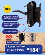 Yale 3 Lever Lockset 81132/3/4/5/6/7