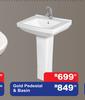 Gold Pedestal & Basin