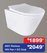 8001 Rimless W/H Pan + S/C Seat