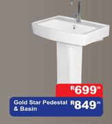 Gold Star Pedestal & Basin