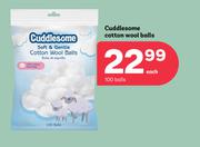 Cuddlesome Cotton Wool Balls 100 Balls
