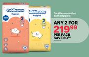 Cuddlesome Value Pack Nappies-For 2
