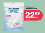 Cuddlesome Cotton Wool Balls 100 Balls