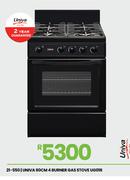 Univa 60cm 4 Burner Gas Stove UG016 21-550