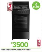 Defy 4 Plate Compact Stove DSS554 21-017