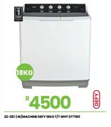 Defy 18Kg T/T WHT W/Machine DTT180 22-281