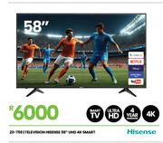 Hisense 58" UHD 4K Smart Television 23-759