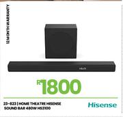 Hisense 480W Home Theatre Soundbar HS3100 23-823