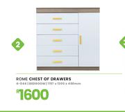 Rome Bedroom Chest Of Drawers 1197 x 1200 x 400mm 4-044