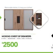 Moreno Bedroom Chest Of Drawers 1630 x 380 x 1175mm 4-047