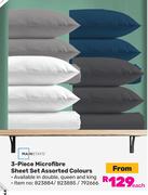 Mainstays 3 Piece Microfibre Sheet Set 823884/823885/792666 (Priced From)