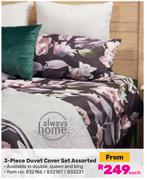 Always Home 3 Piece Duvet Cover Set 832186/832187/832231 (Priced From)