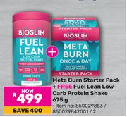 Bioslim Meta Burn Starter Pack + Free Fuel Lean Low Carb Protein Shake-675g