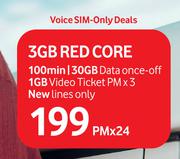 Vodacom 3GB Red Core Voice Sim-Only Deal