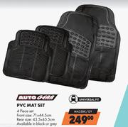 Auto Gear PVC Mat Set 4 Piece Set MA35BK/GY