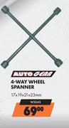 Auto Gear 4 Way Wheel Spanner WS04S