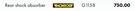 Monroe Rear Shock Absorber For Nissan NP200 1.6 8 Value 2009 Onwards G1158