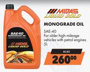 Midas Liquid Gold Monograde Oil SAE-40 MI40-5L