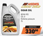 Midas Liquid Gold Gear Oil 80W-90 M80W905-5L