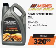 Midas Liquid Gold Semi Synthetic Oil 10W-40 MI10W-5L