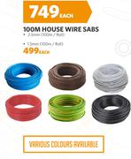 100m House Wire SABS 2.5mm-Per Roll
