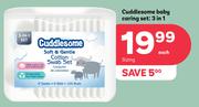 Cuddlesome Baby Caring Set 3 In 1 Sizing